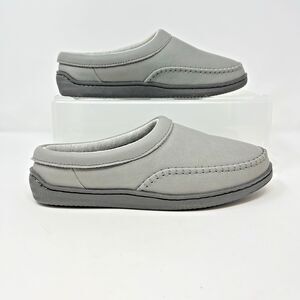 My Slippers Women’s Size 9 Gray Leather Slip‎ On Cushioned Loafers Moccasins EUC